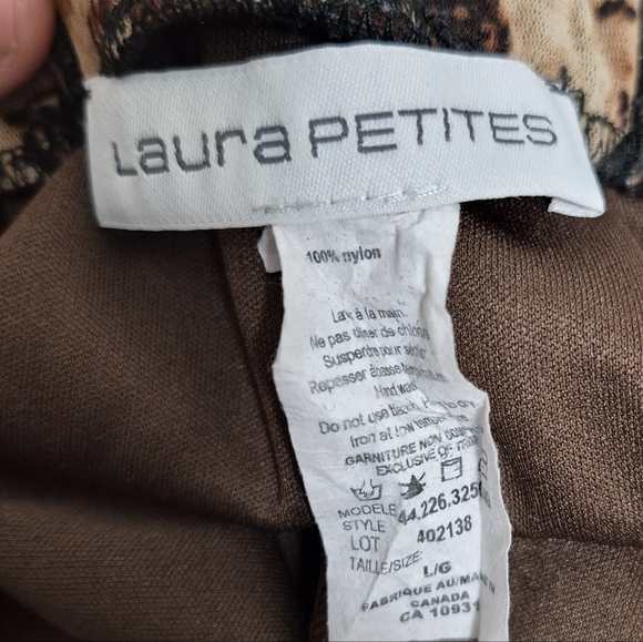 Elegant Brown Patterned Midi Skirt - Picture 3 of 4